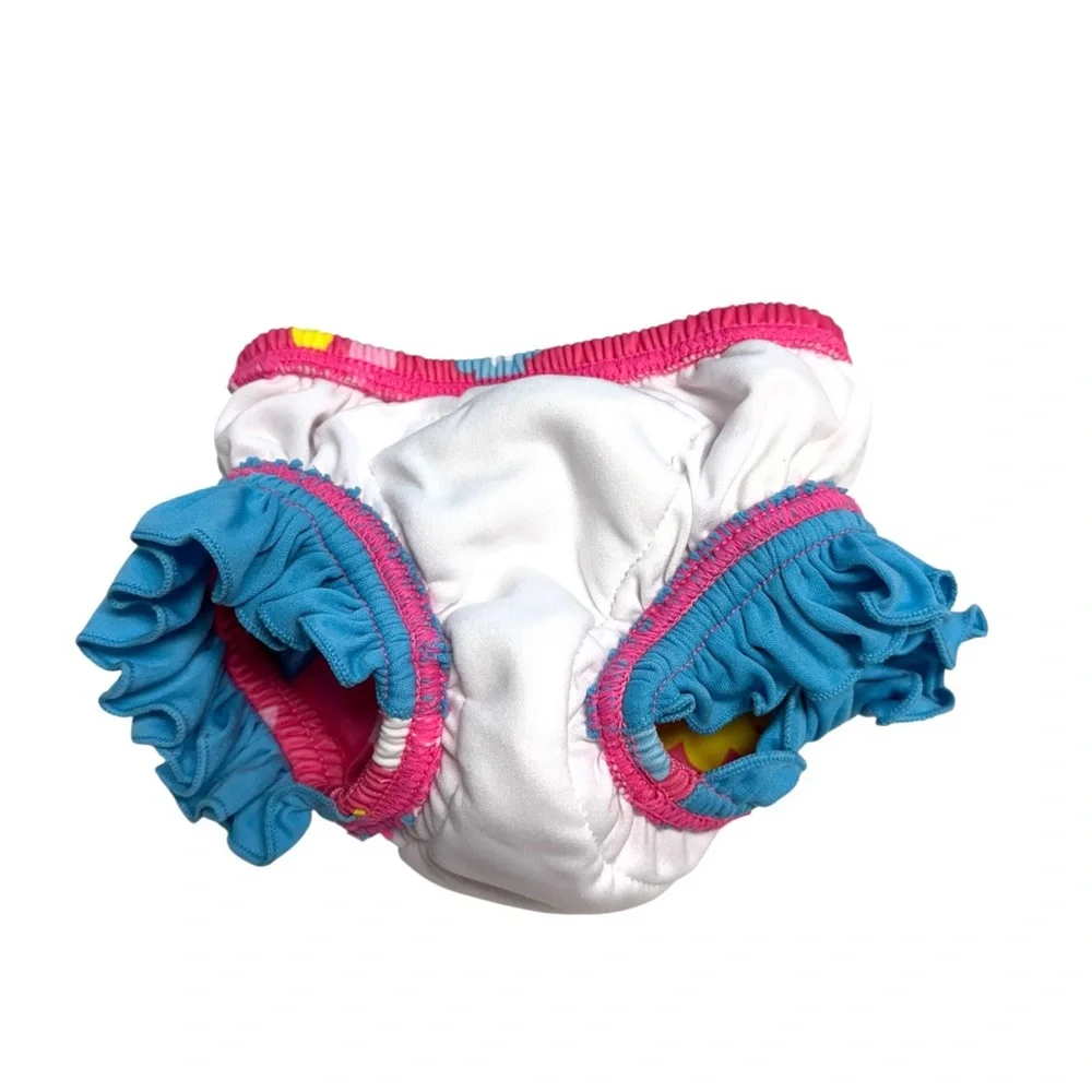 Aqua Leisure Colorful Kids Ruffled Swim Diaper 12months